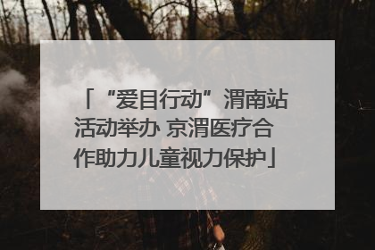 “爱目行动”渭南站活动举办 京渭医疗合作助力儿童视力保护
