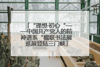“理想·初心“——中国共产党人的精神谱系“楹联书法展巡展登陆三门峡