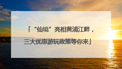 “仙境”亮相黄浦江畔，三大优惠游玩政策等你来