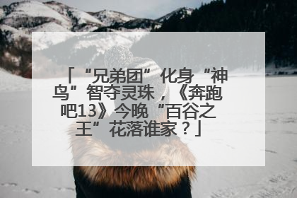 “兄弟团”化身“神鸟”智夺灵珠，《奔跑吧13》今晚“百谷之王”花落谁家？
