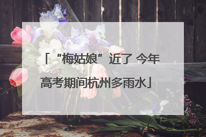 “梅姑娘”近了 今年高考期间杭州多雨水