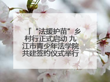 “法援护苗”乡村行正式启动 九江市青少年法学院共建签约仪式举行（组图）