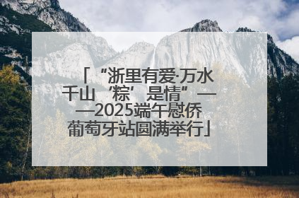 “浙里有爱·万水千山‘粽’是情”——2025端午慰侨葡萄牙站圆满举行