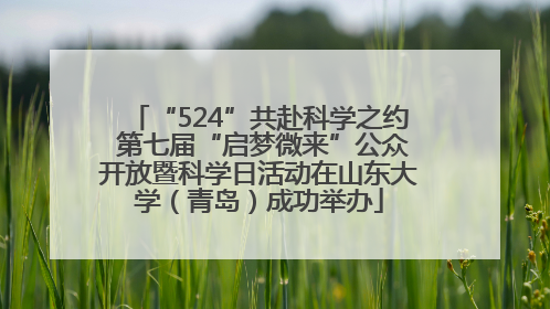 “524”共赴科学之约 第七届“启梦微来”公众开放暨科学日活动在山东大学（青岛）成功举办