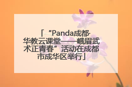 “Panda成都·华教云课堂——峨眉武术正青春”活动在成都市成华区举行