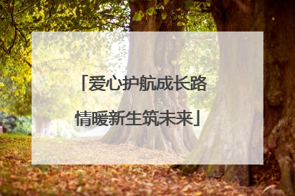 爱心护航成长路 情暖新生筑未来
