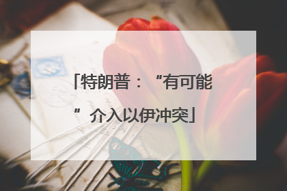 特朗普：“有可能”介入以伊冲突