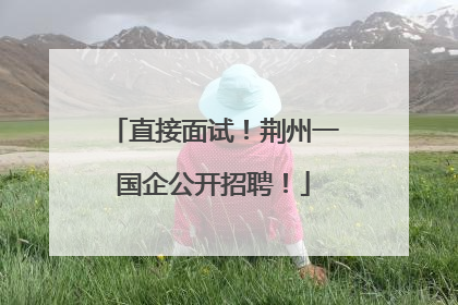 直接面试！荆州一国企公开招聘！