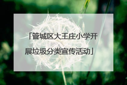 管城区大王庄小学开展垃圾分类宣传活动