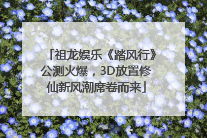 祖龙娱乐《踏风行》公测火爆，3D放置修仙新风潮席卷而来