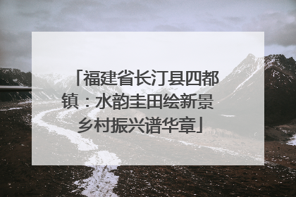 福建省长汀县四都镇：水韵圭田绘新景 乡村振兴谱华章
