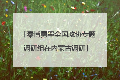 秦博勇率全国政协专题调研组在内蒙古调研