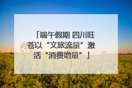 端午假期 四川旺苍以“文旅流量”激活“消费增量”
