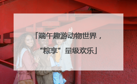 端午趣游动物世界，“粽享”量级欢乐