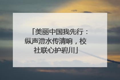 美丽中国我先行：纵声澧水传清响，校社联心护碧川