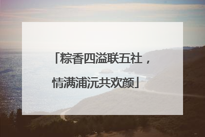 粽香四溢联五社，情满浦沅共欢颜