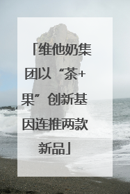 维他奶集团以“茶+果”创新基因连推两款新品