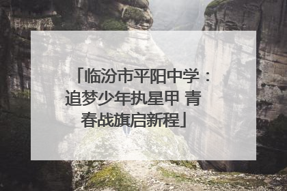 临汾市平阳中学：追梦少年执星甲 青春战旗启新程