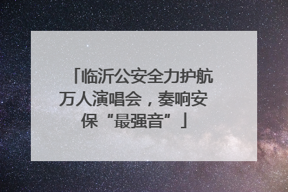 临沂公安全力护航万人演唱会，奏响安保“最强音”