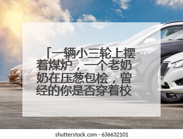 一辆小三轮上摆着煤炉，一个老奶奶在压葱包桧，曾经的你是否穿着校服等着吃