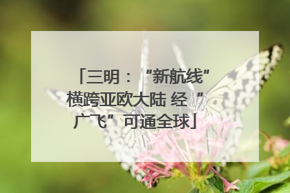 三明：“新航线”横跨亚欧大陆 经“广飞”可通全球