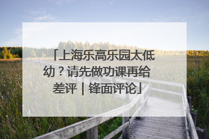 上海乐高乐园太低幼？请先做功课再给差评｜锋面评论