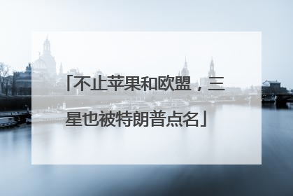不止苹果和欧盟，三星也被特朗普点名