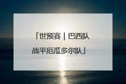 世预赛｜巴西队战平厄瓜多尔队