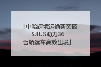中哈跨境运输新突破 SJIUS助力36台轿运车高效出境