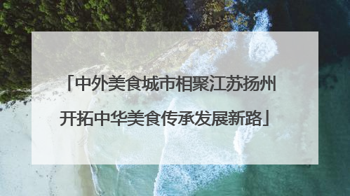 中外美食城市相聚江苏扬州 开拓中华美食传承发展新路