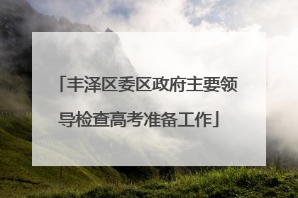 丰泽区委区政府主要领导检查高考准备工作