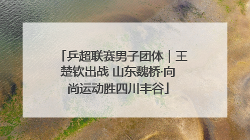乒超联赛男子团体｜王楚钦出战 山东魏桥·向尚运动胜四川丰谷