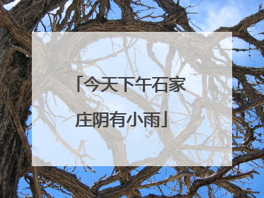 今天下午石家庄阴有小雨