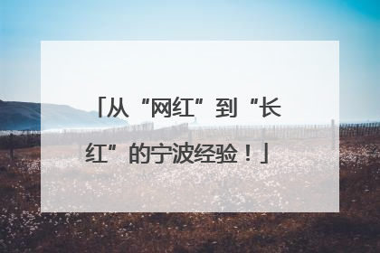 从“网红”到“长红”的宁波经验！
