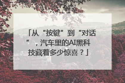 从“按键”到“对话”，汽车里的AI黑科技藏着多少惊喜？