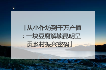 从小作坊到千万产值：一块豆腐解锁昆明呈贡乡村振兴密码