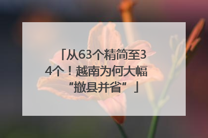 从63个精简至34个！越南为何大幅“撤县并省”