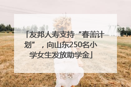 友邦人寿支持“春蕾计划”，向山东250名小学女生发放助学金