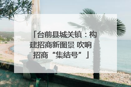 台前县城关镇：构建招商新图景 吹响招商“集结号”