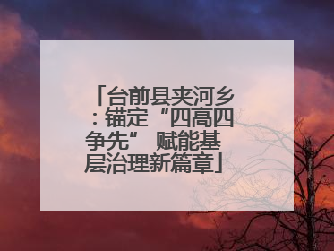 台前县夹河乡：锚定“四高四争先” 赋能基层治理新篇章