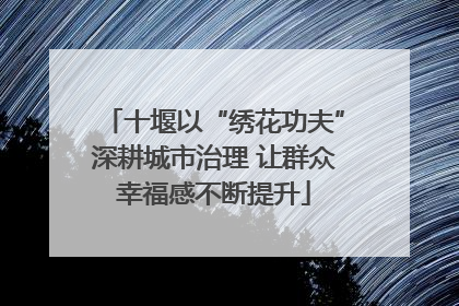 十堰以“绣花功夫”深耕城市治理 让群众幸福感不断提升