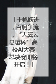 千帆跃进，百舸争流，“天翼云息壤杯”高校AI大赛总决赛即将开启！
