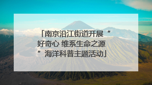 南京沿江街道开展“好奇心 维系生命之源”海洋科普主题活动
