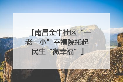南昌金牛社区“一老一小”幸福院托起民生“微幸福”
