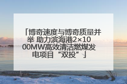 博奇速度与博奇质量并举 助力滨海港2×1000MW高效清洁燃煤发电项目“双投”