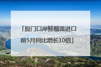 厦门口岸鲜榴莲进口 前5月同比增长10倍