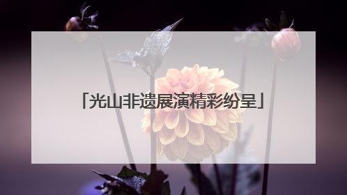光山非遗展演精彩纷呈