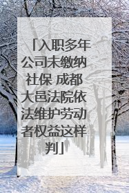 入职多年公司未缴纳社保 成都大邑法院依法维护劳动者权益这样判
