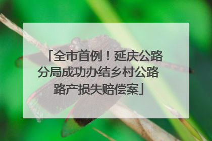 全市首例！延庆公路分局成功办结乡村公路路产损失赔偿案