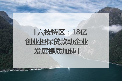 六枝特区：18亿创业担保贷款助企业发展提质加速